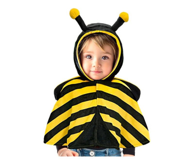 Disfraz Capa de Peluche con Capucha Abeja 1-2años