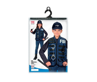 Disfraz Chaleco FBI Negro Azul