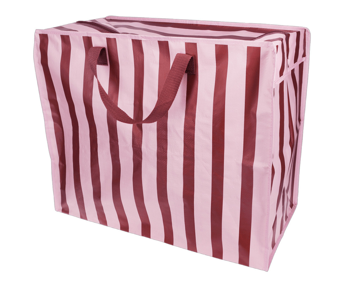 Bolsa de Almacenaje Jumbo Pink Brown Stripes