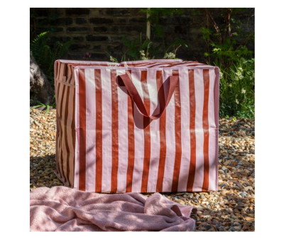 Bolsa de Almacenaje Jumbo Pink Brown Stripes