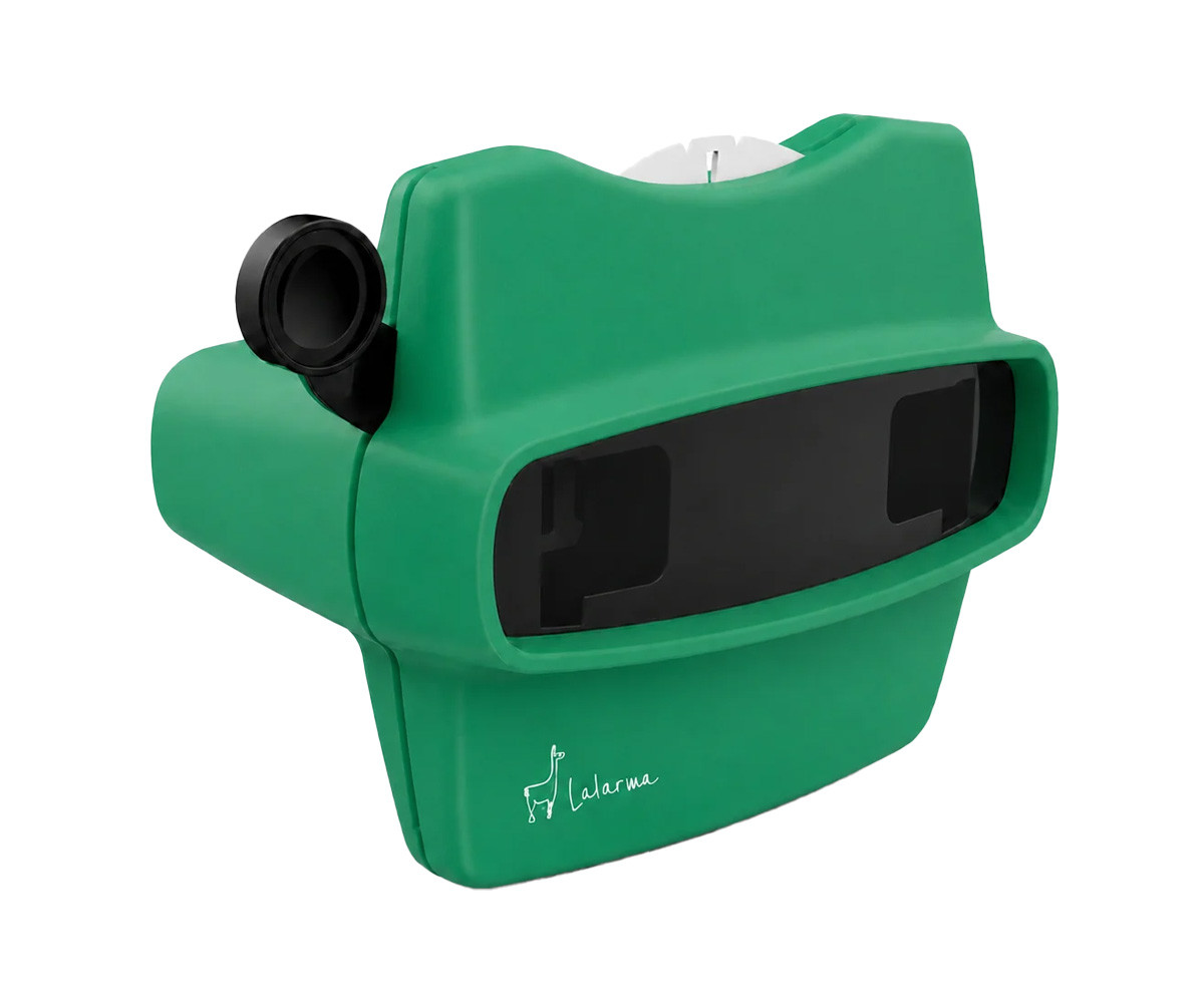 Visualizador 3D verde retrô