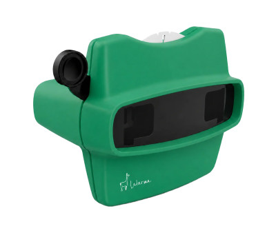 Visualizador 3D verde retrô