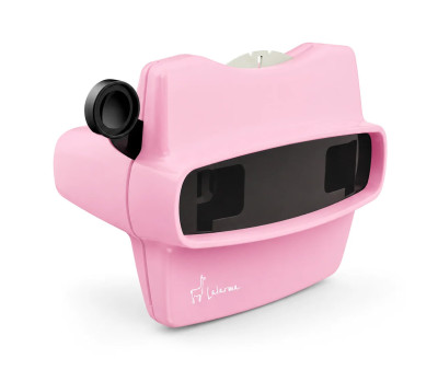 Visualizador rosa 3D retrô