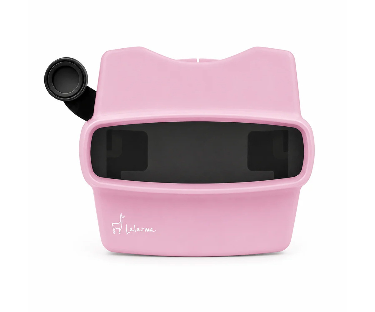 Visualizador rosa 3D retrô