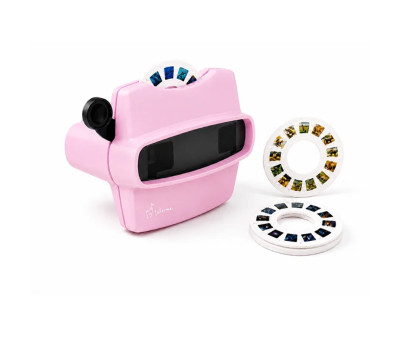 Visualizador rosa 3D retrô