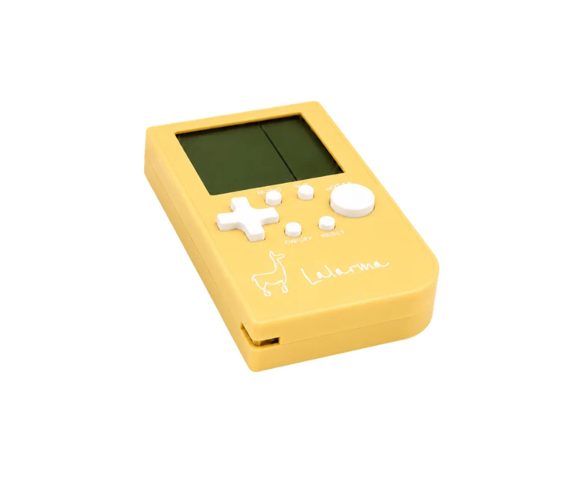 Console de bolso para jogos retrô amarelo