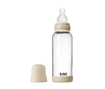 Biberón Cristal BIBS Silicona Vanilla Glow 240ml