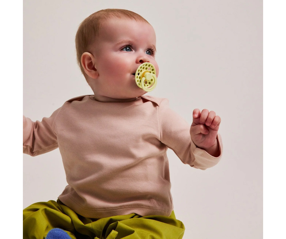 2 Chupetes BIBS Colour Round Polka Luna/Wasabi