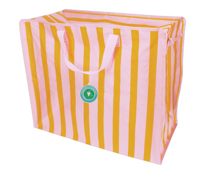 Borsa Riutilizzabile Jumbo Pink Orange Stripes