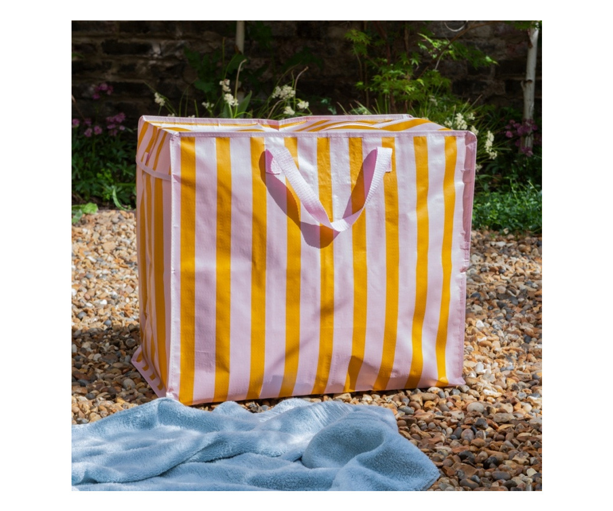 Borsa Riutilizzabile Jumbo Pink Orange Stripes