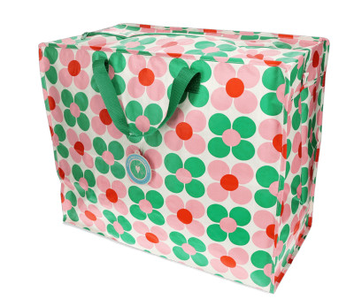 Borsa Riutilizzabile Jumbo Pink and Green Daisy