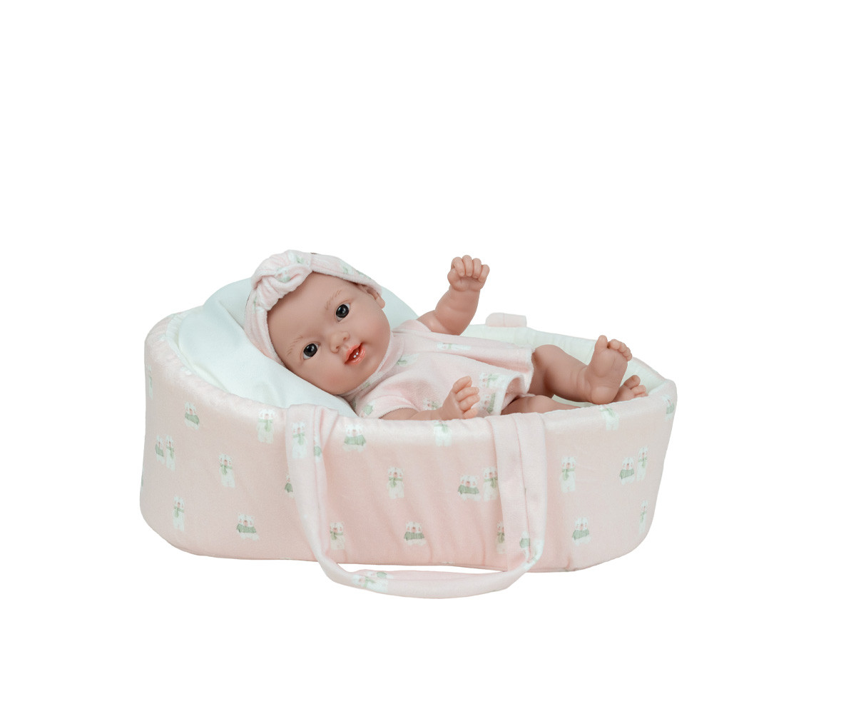 Muñeco Elegance Dudi Rosa 26cm Con Capazo