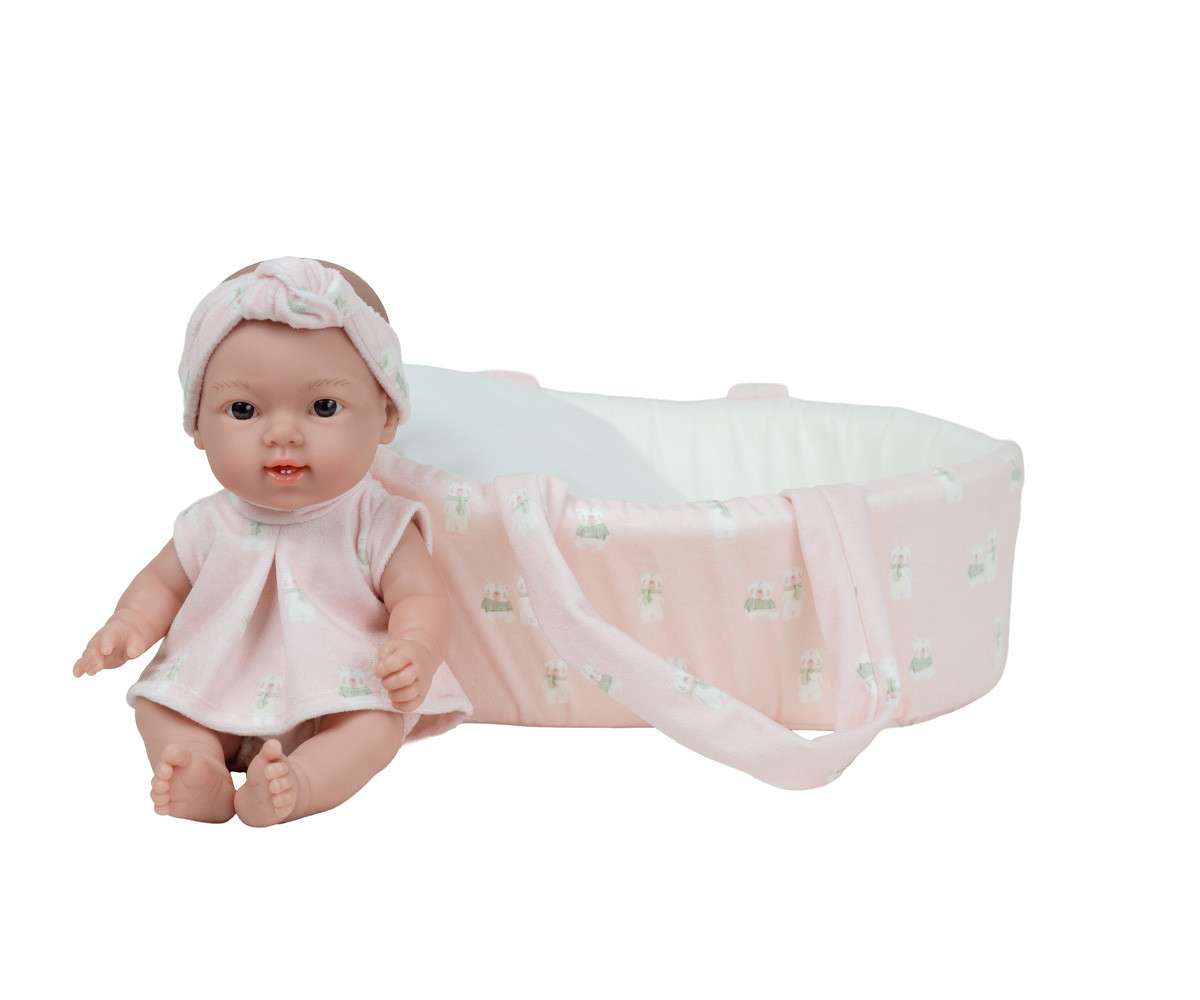 Muñeco Elegance Dudi Rosa 26cm Con Capazo