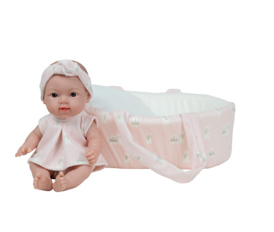 Muñeco Elegance Dudi Rosa 26cm Con Capazo