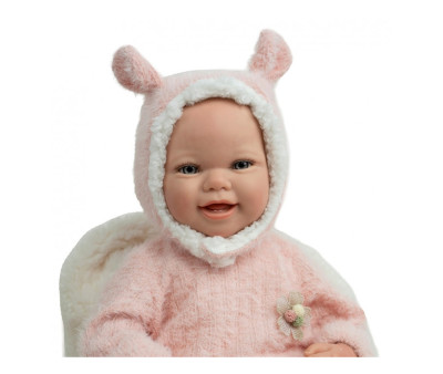 Muñeco Reborn Kira Rosa 45cm con Saco de Dormir