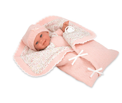 Muñeca Elegance 35 cm Baby to Rosa con Manta