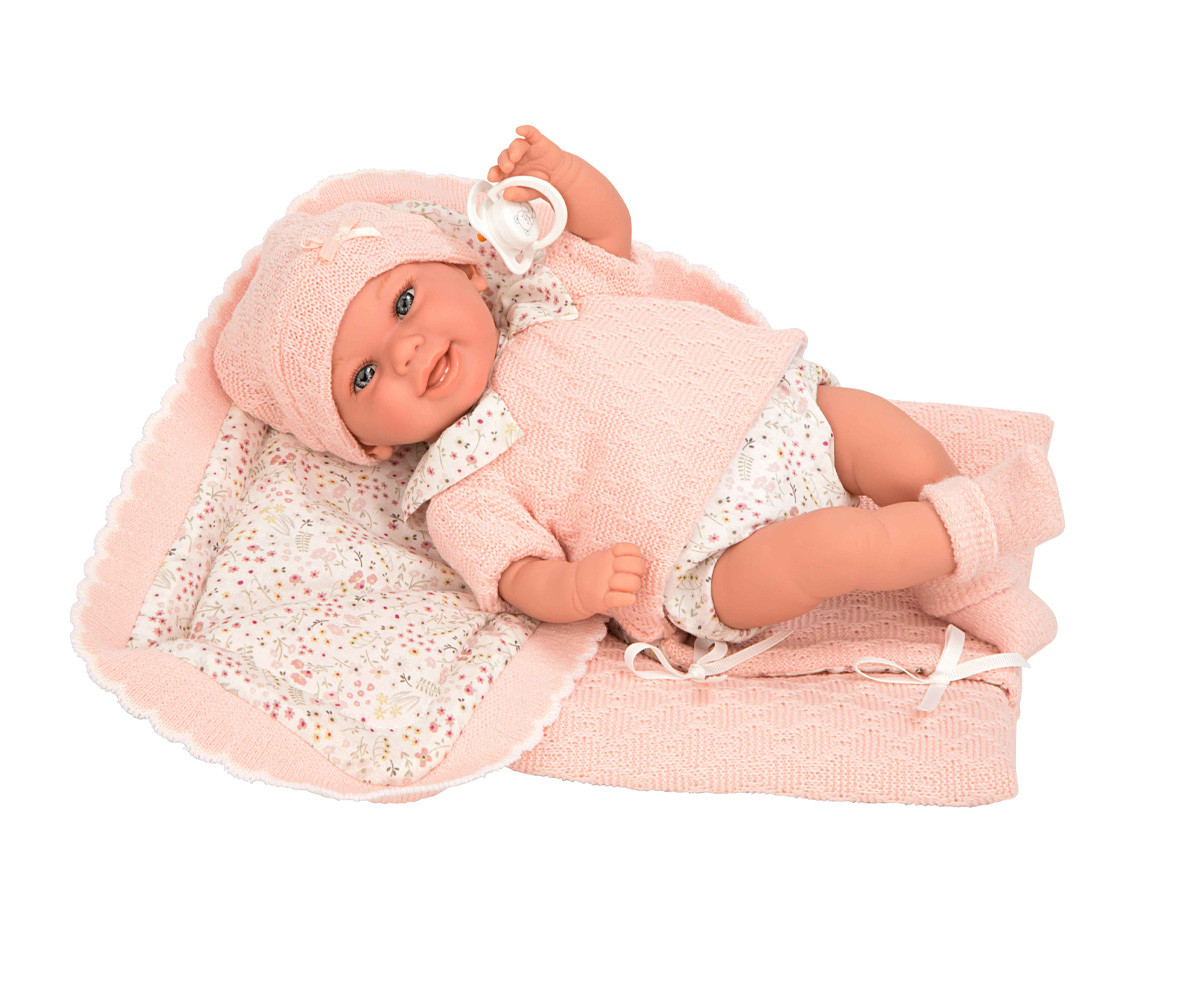 Muñeca Elegance 35 cm Baby to Rosa con Manta