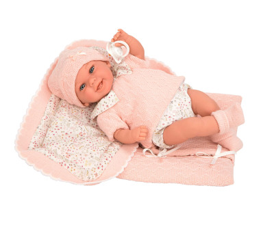 Muñeca Elegance 35 cm Baby to Rosa con Manta