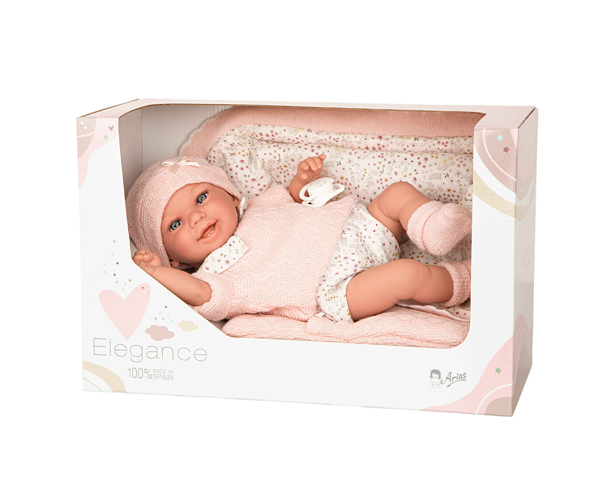 Muñeca Elegance 35 cm Baby to Rosa con Manta