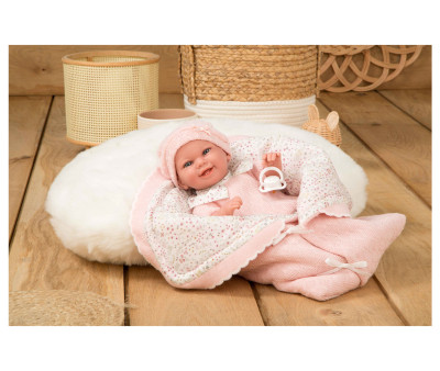 Muñeca Elegance 35 cm Baby to Rosa con Manta