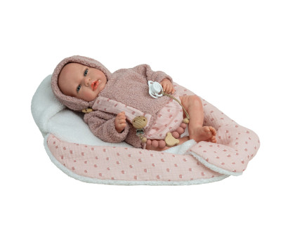 Muñeco Reborn Luna Rosa 40cm con Manta Nido