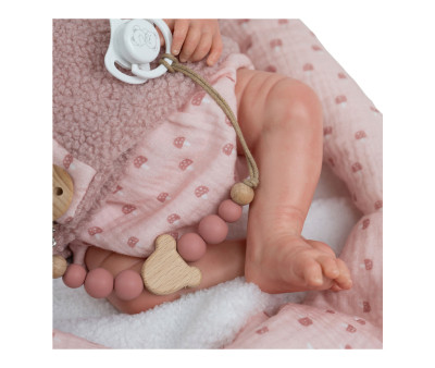 Muñeco Reborn Luna Rosa 40cm con Manta Nido