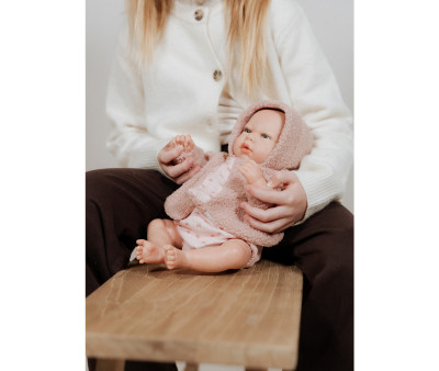 Muñeco Reborn Luna Rosa 40cm con Manta Nido