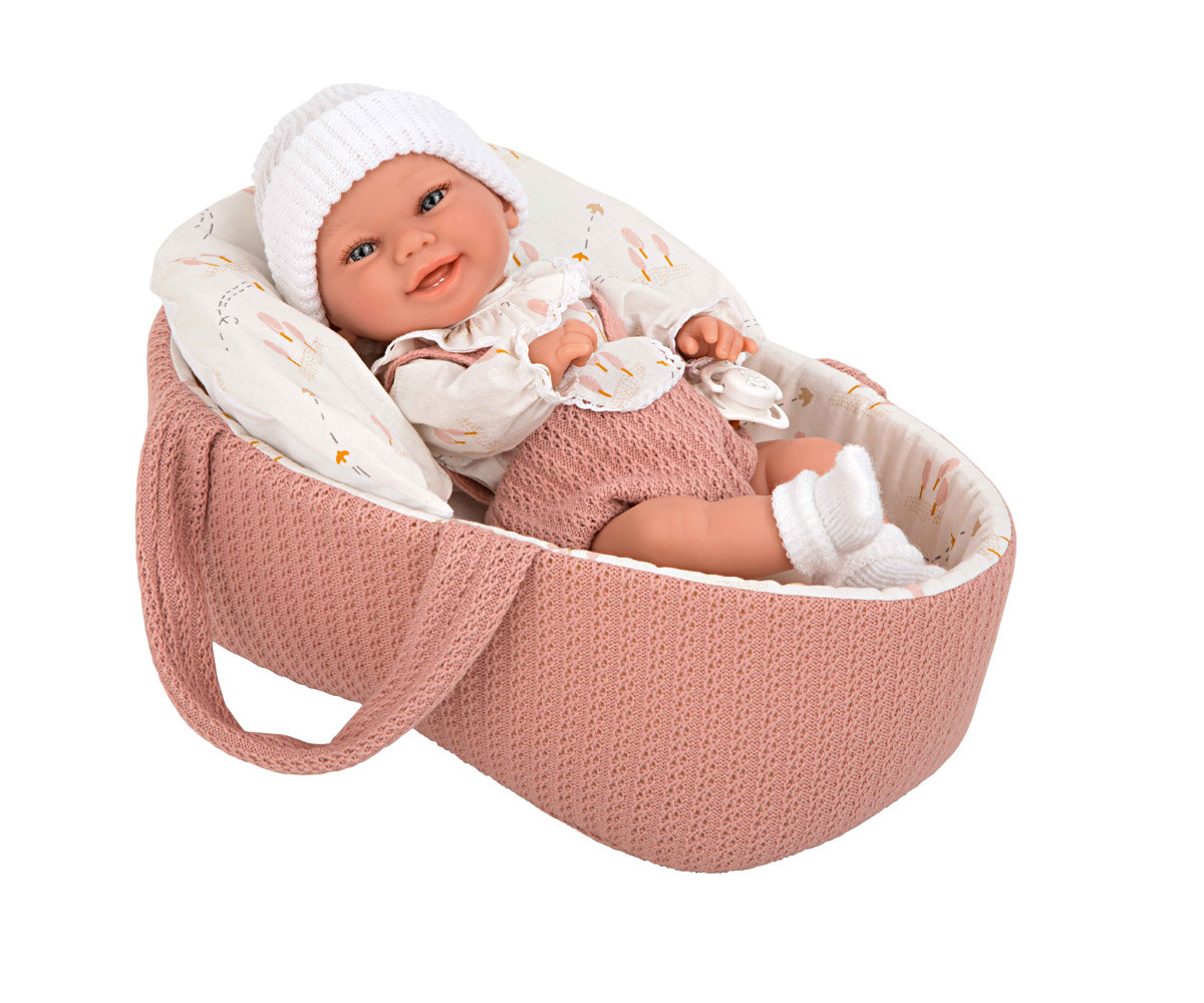 Muñeco Elegance Babyto Rosa 33cm con Capazo