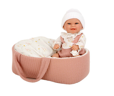 Muñeco Elegance Babyto Rosa 33cm con Capazo