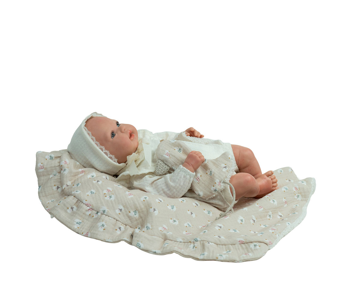 Muñeco Reborn Camila 45cm con Manta y Doudou