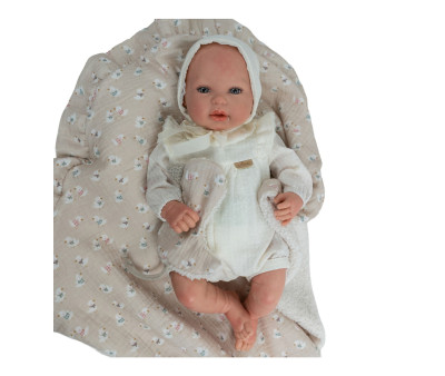 Muñeco Reborn Camila 45cm con Manta y Doudou