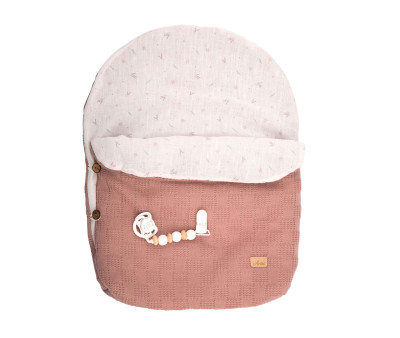 Muñeco Reborn Elba Rosa 40cm con Saco de Dormir