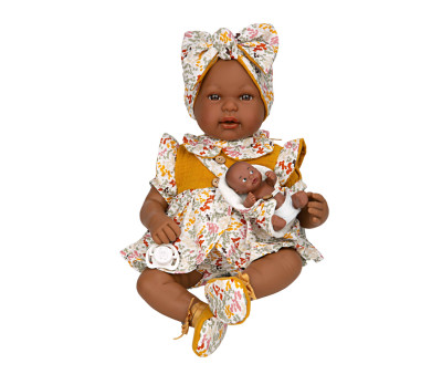 Muñeca Elegance Mies Mulato 45cm y Aran Mostaza
