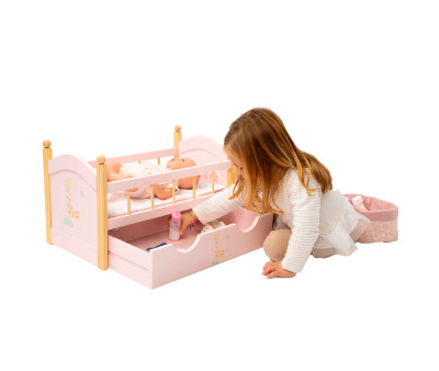 Cama con Cajón Nature para Muñecas
