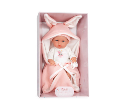Muñeco Elegance Natal Rosa 30cm con Saco de Dormir