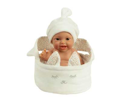Muñeca Elegance Lupi 26cm con Canastilla Beige