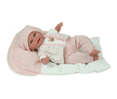 Muñeca Elegance 35cm Babyto Rosa con Cojín