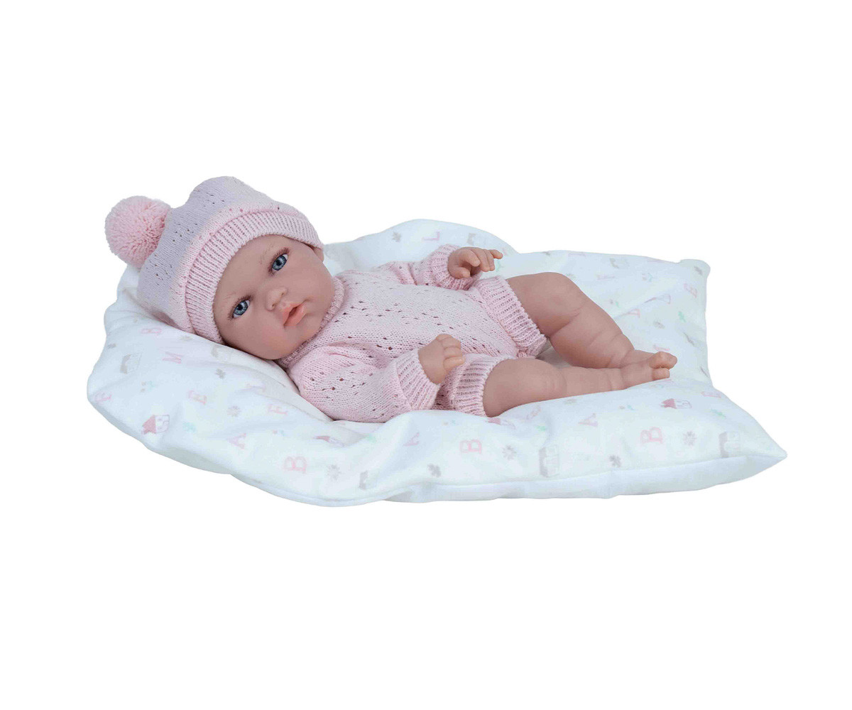 Muñeca Elegance 30cm Natal Rosa con Cojín