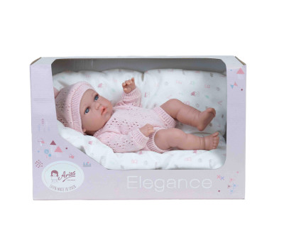 Muñeca Elegance 30cm Natal Rosa con Cojín