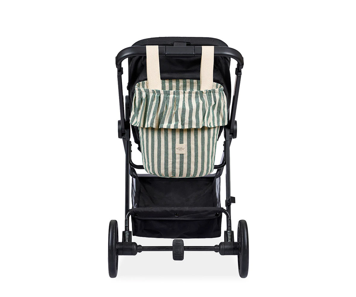 Bolso Basket Stripe Green