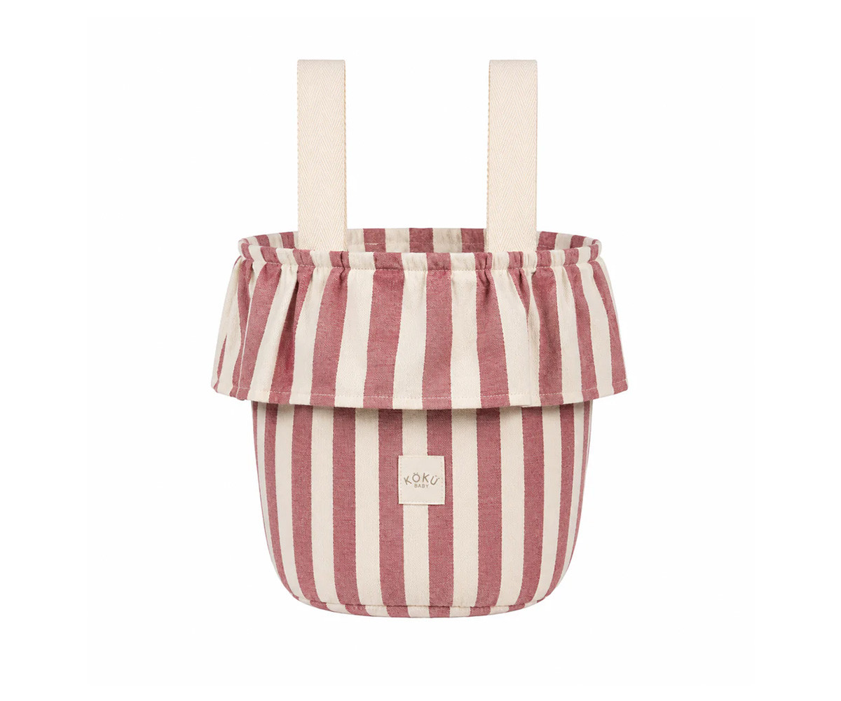 Bolso Basket Stripe Granate