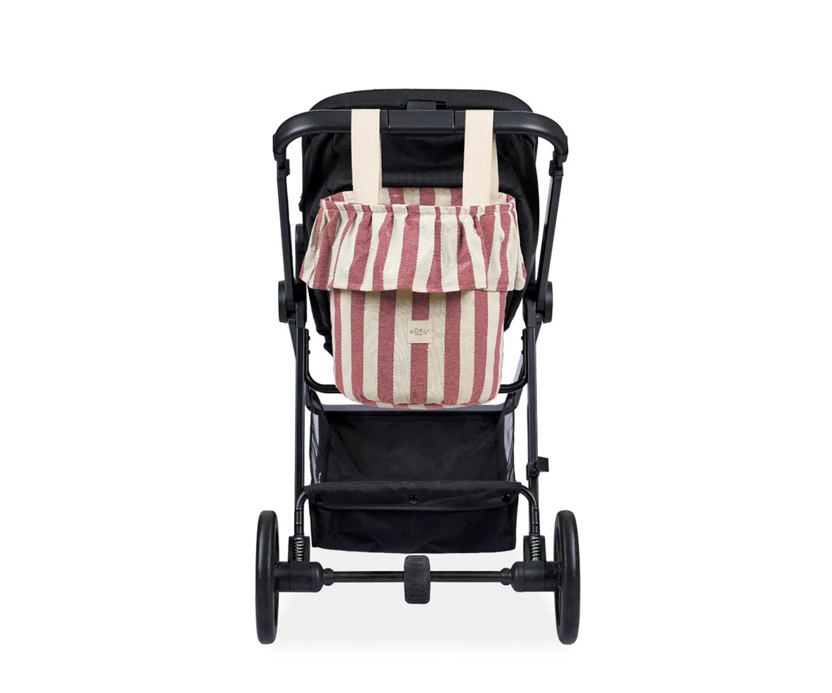 Bolso Basket Stripe Granate