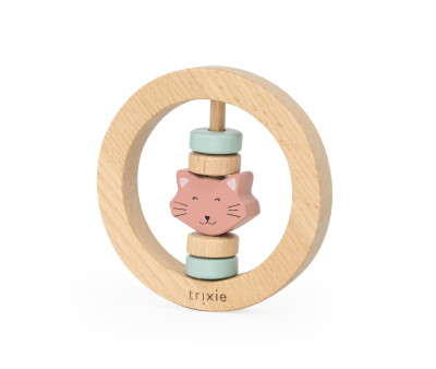 Sonajero de Madera Redondo Mrs. Cat