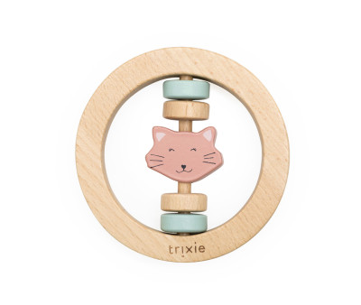 Sonajero de Madera Redondo Mrs. Cat