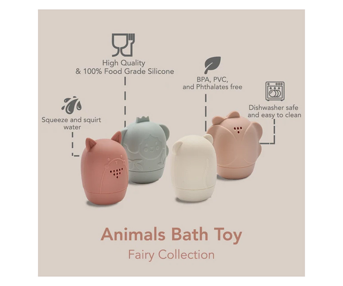 Juguetes de Baño Silicona Animal Fairy Collection
