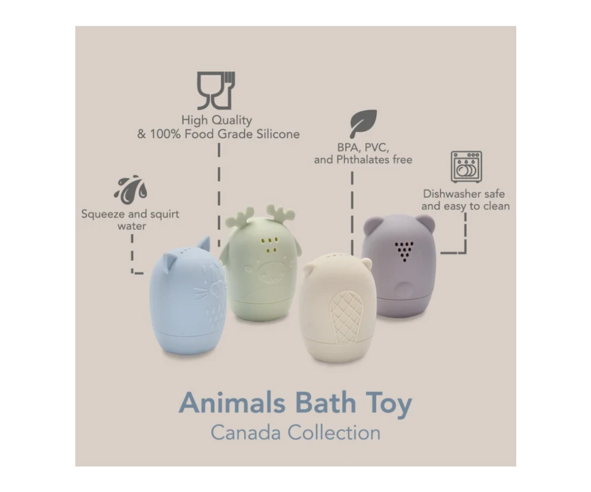 Juguetes de Baño Silicona Animal Canada Collection