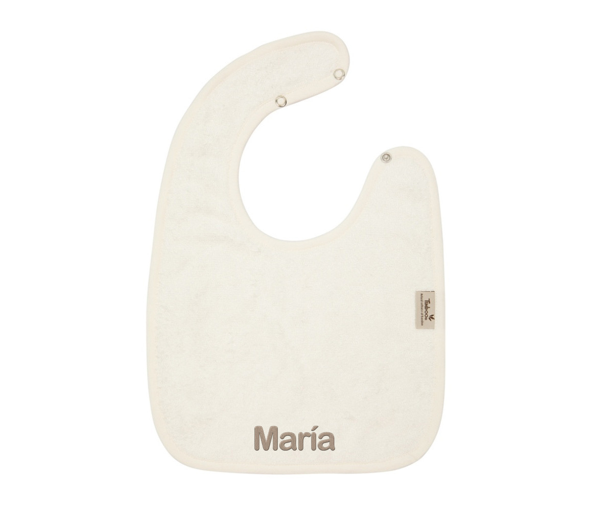 Babero Timboo Daisy White Personalizable