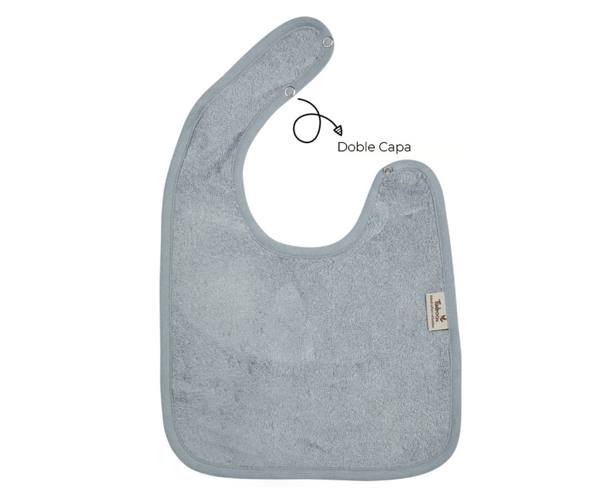 Babero Doble Timboo Moon Blue Personalizable