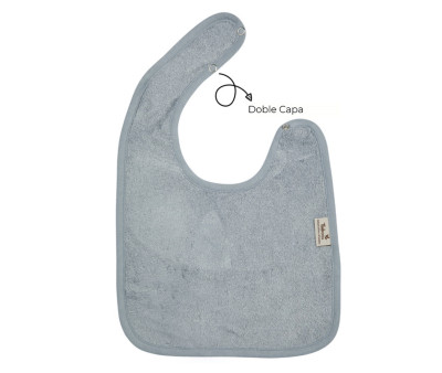 Babero Doble Timboo Moon Blue Personalizable