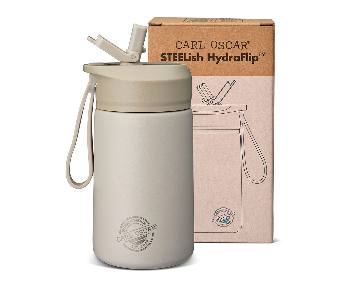 Botella de Acero Steel Hydraflip 0.4L Greige